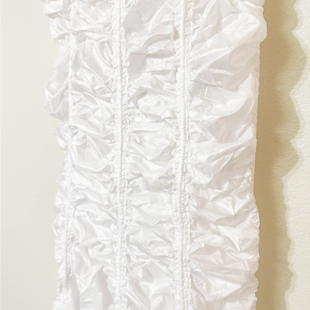 NWT Norma Kamali Parachute Gathered White Fishtail Maxi Train Skirt size large - Picture 11 of 16